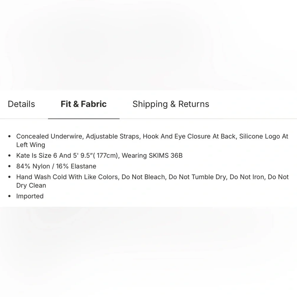 Skims Balconette Push-Up Bra 36D - Picture 7 of 7